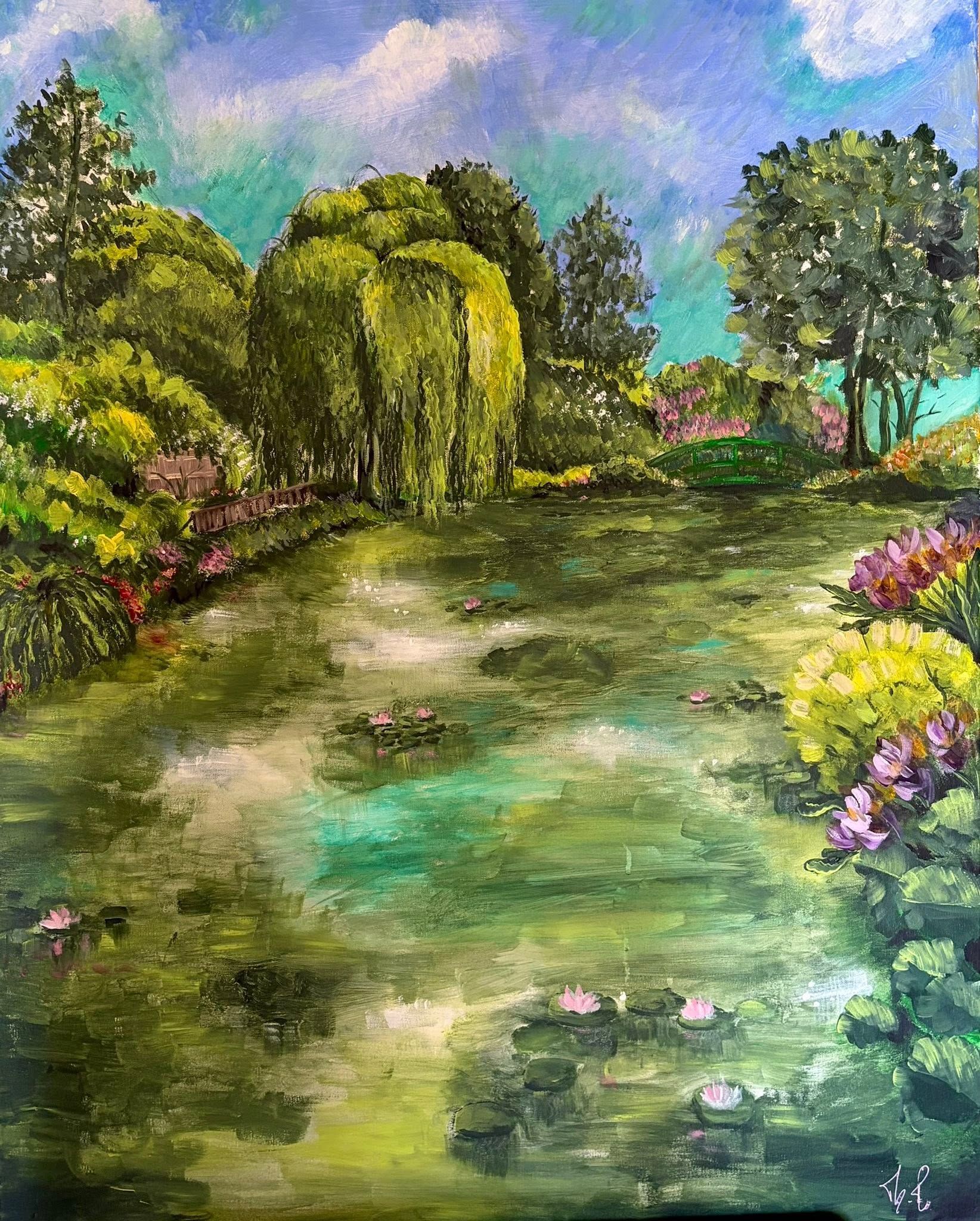 Acrylique, Jardin de Monet, Giverny 