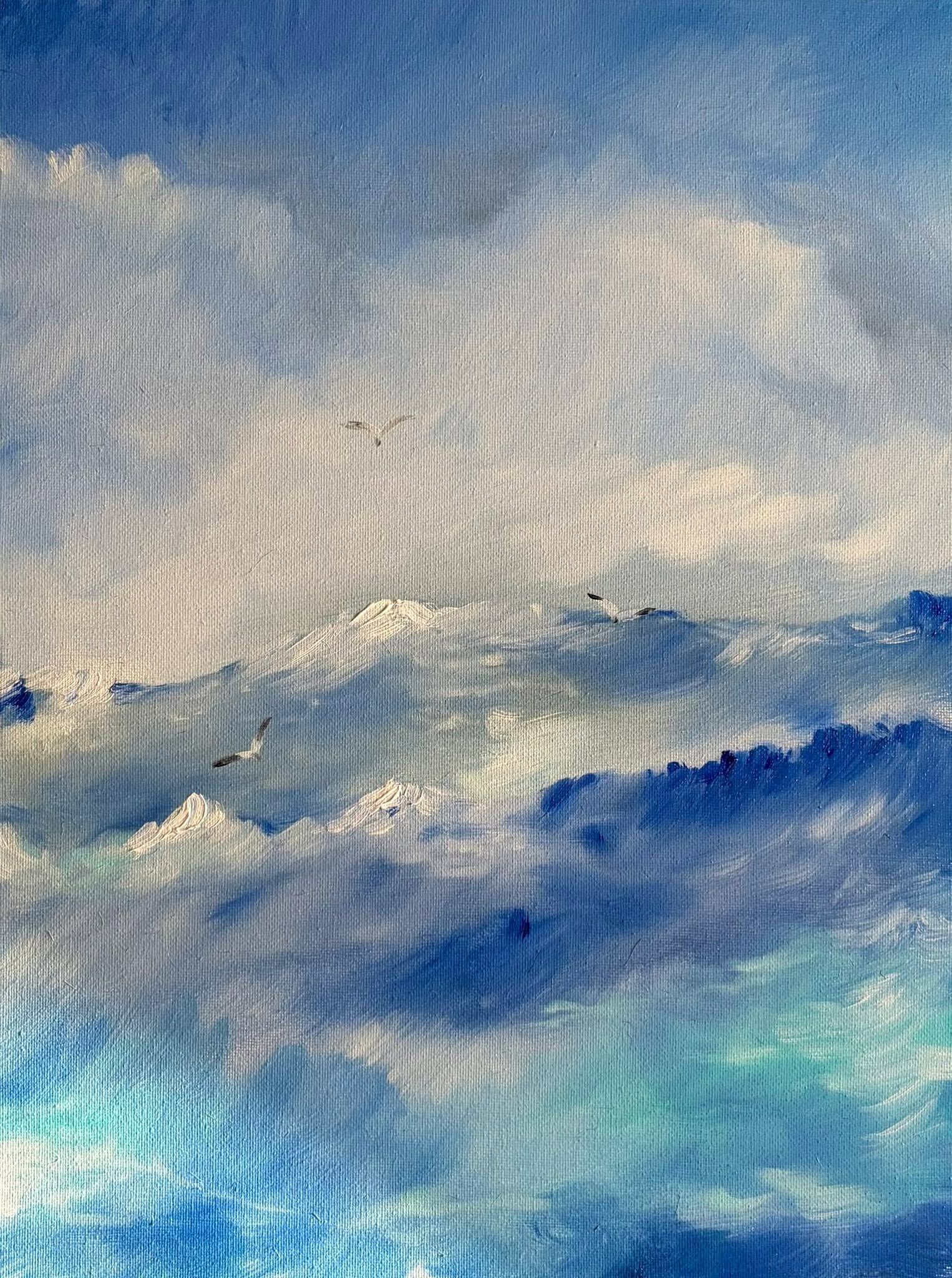 Huile sur toile " les mouettes"